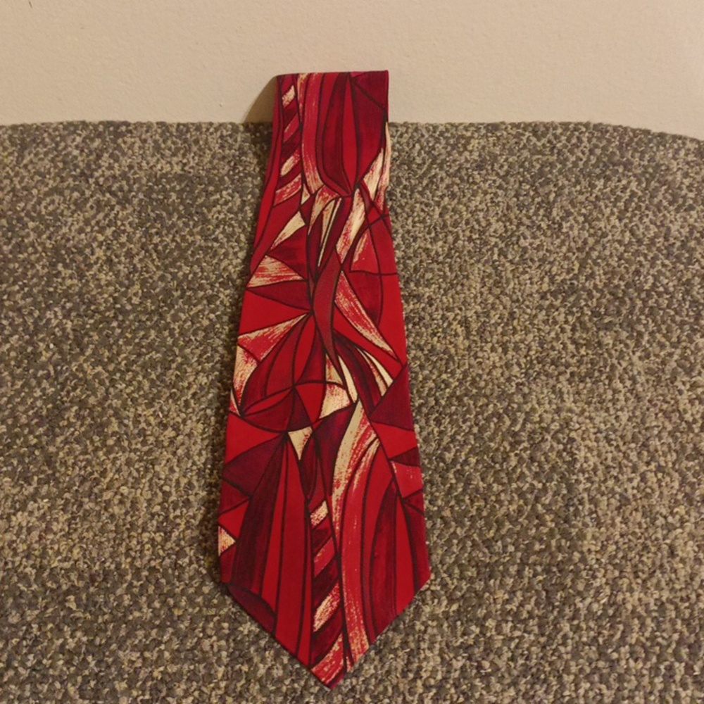 Signori Dei Signori Red vintage Silk Tie Made In Italy